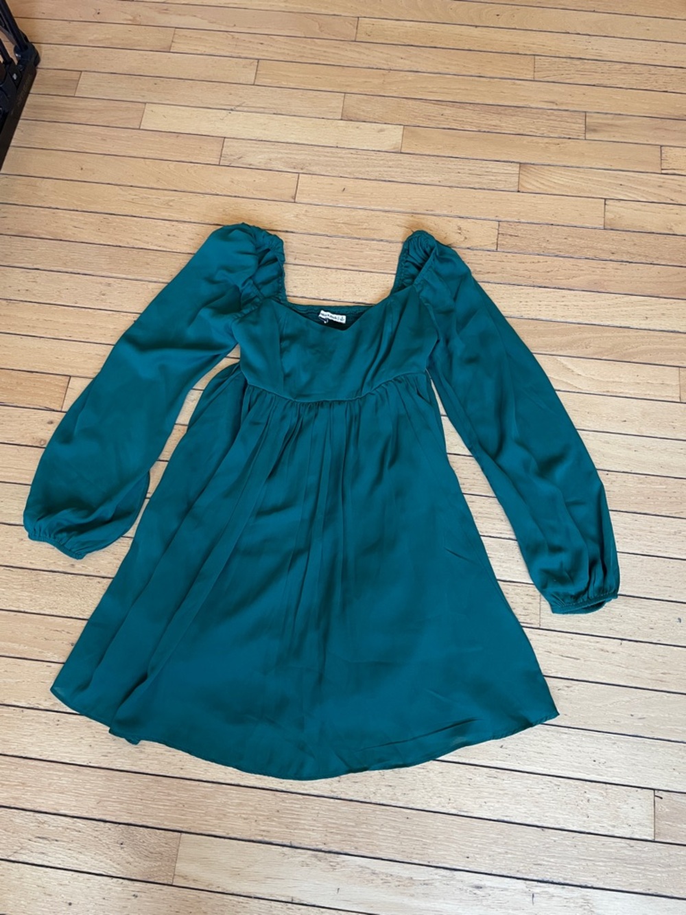 Abercrombie & Fitch Teal Long-Sleeve Empire Waist Dress